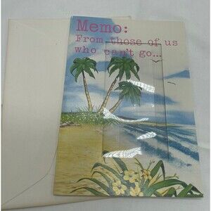 Vintage Slide Cards Vacation  “Bun Voyage” Slide Motion Fun Greeting Card Unused